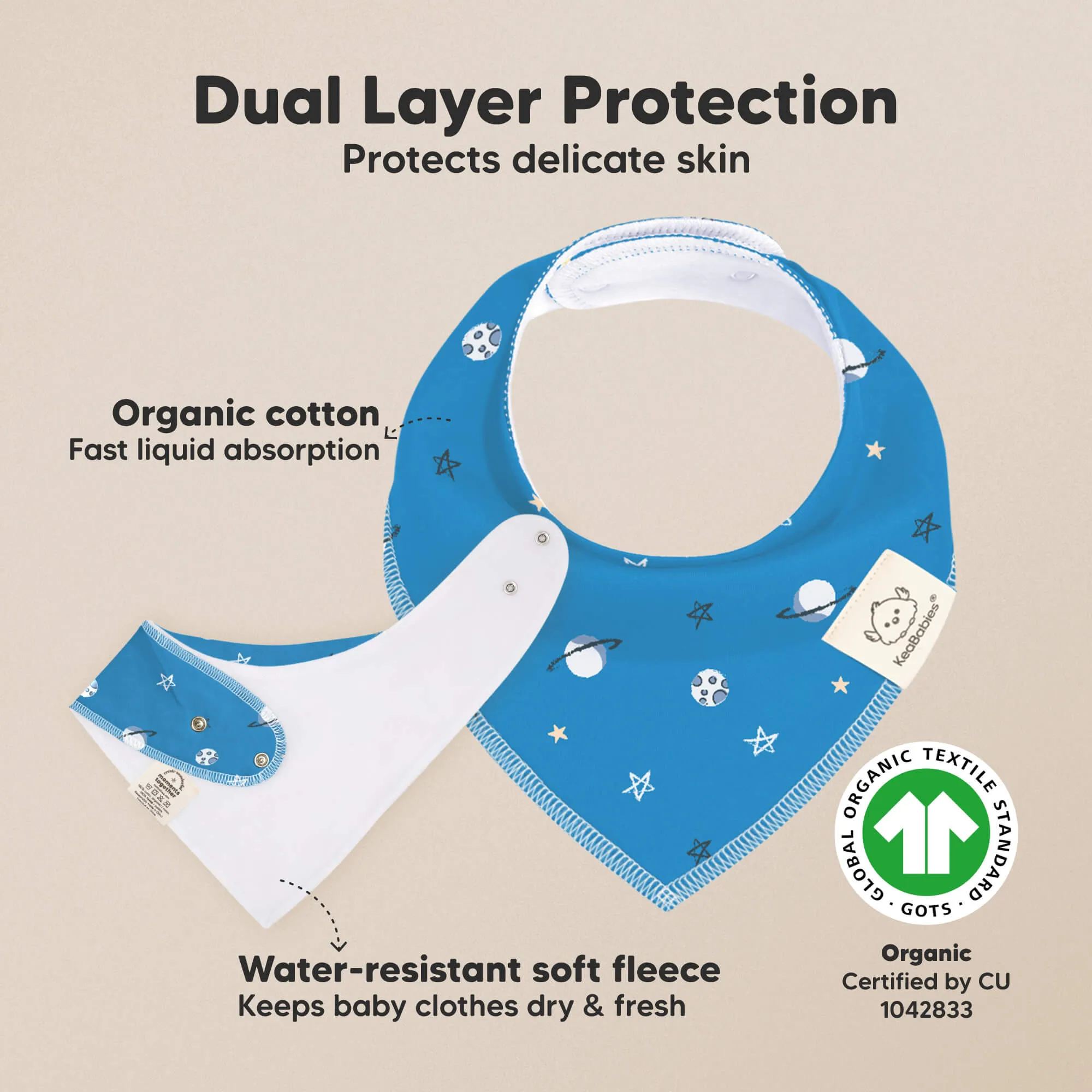 10-Pack Organic Bandana Bibs (Cosmo)