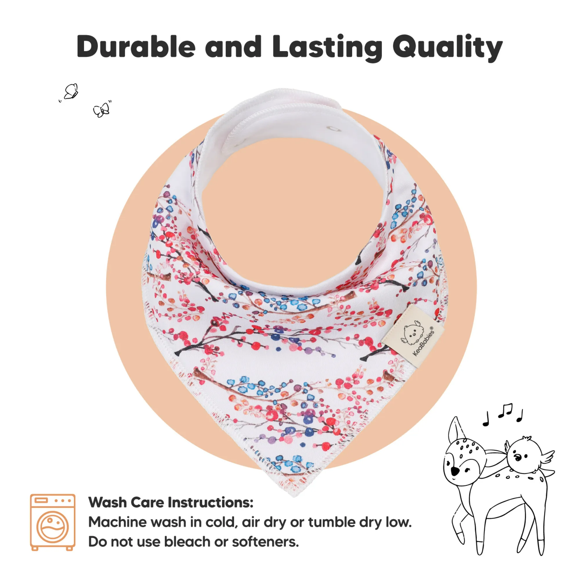 10-Pack Organic Bandana Bibs (Tea Party)