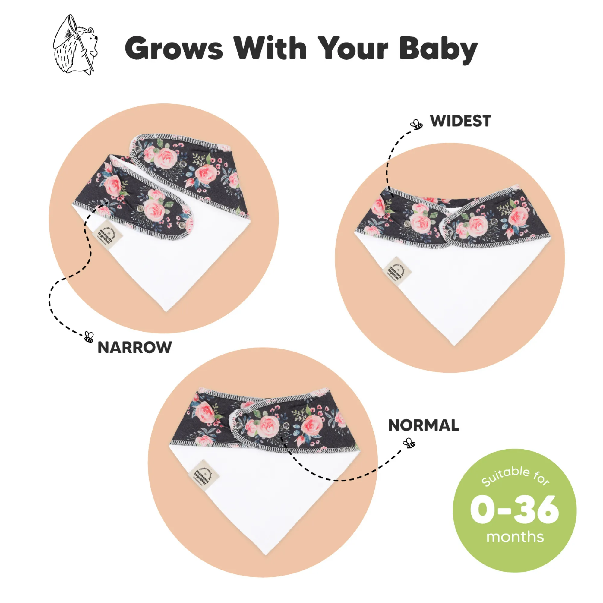 10-Pack Organic Bandana Bibs (Tea Party)