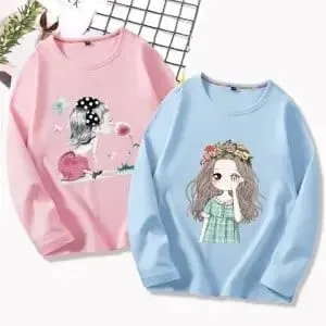 3 Pcs Kids Girls T-shirts Princess Toddler Baby Clothes