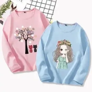 3 Pcs Kids Girls T-shirts Princess Toddler Baby Clothes