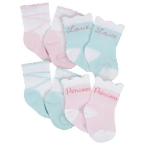 4-Pack Baby Girls Fairy Tale Wiggle Proof® Socks