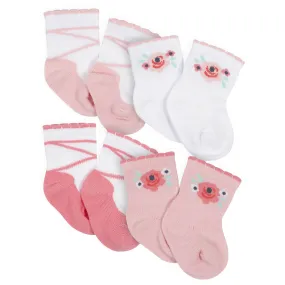 4-Pack Baby Girls Love You Wiggle Proof® Socks
