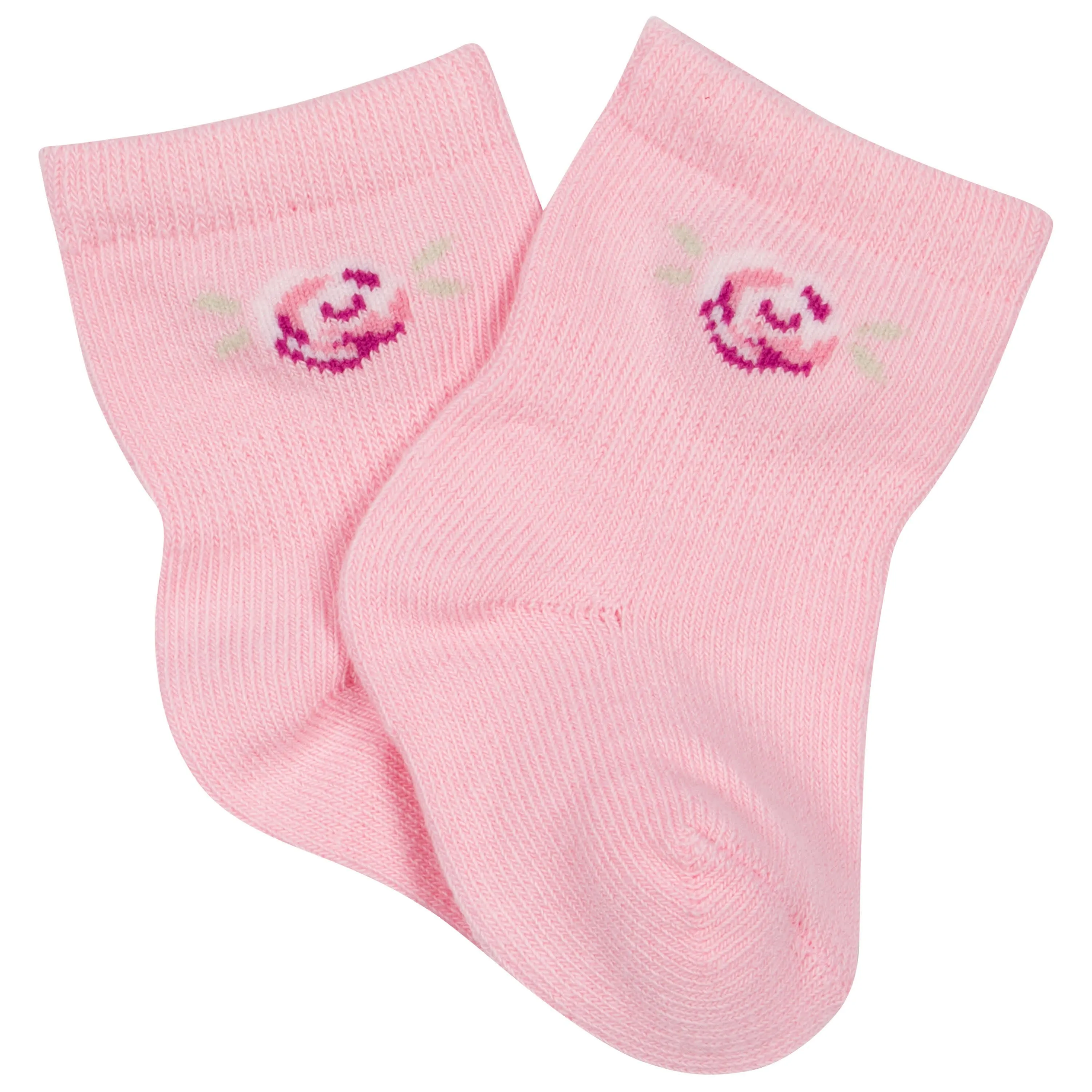 6-Pack Baby Girls Floral Wiggle Proof® Socks