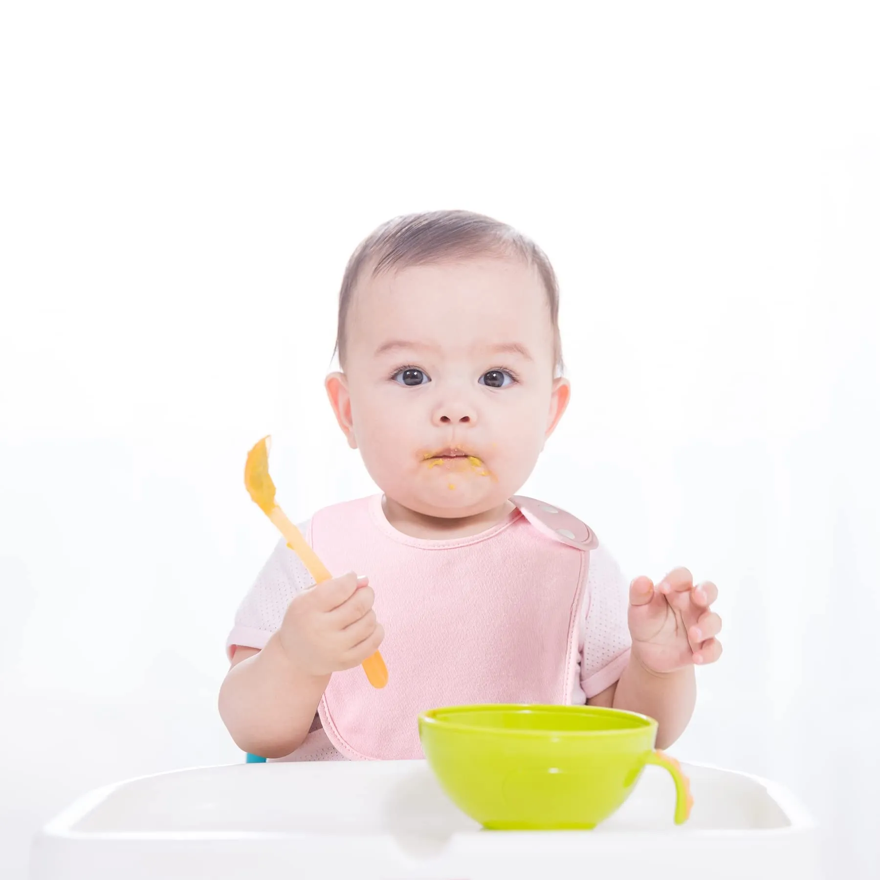 7 Pack Baby Cotton Absorbent Bibs for Drooling Teething Pink