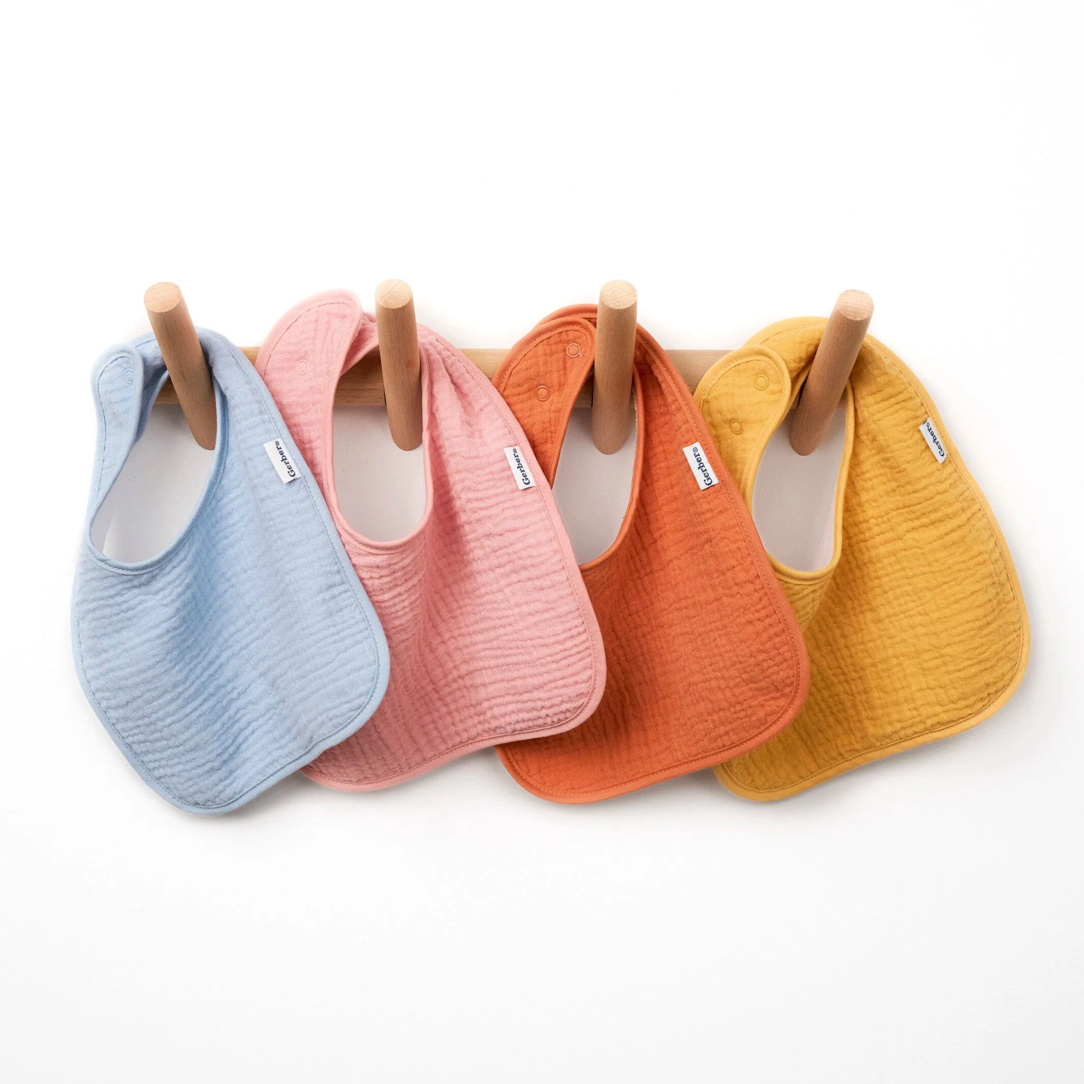 8-Pack Baby Neutral Warm Shades Muslin Drooling Bibs