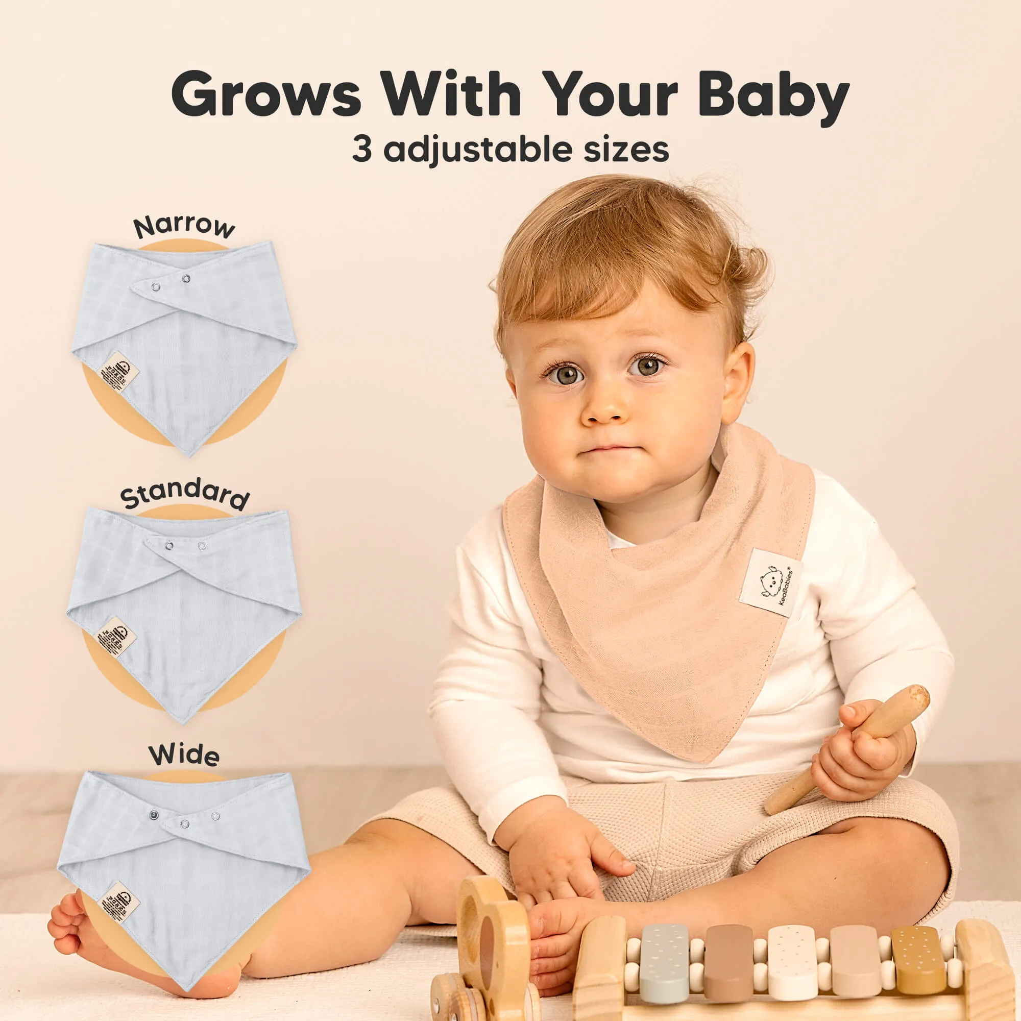 8-Pack Lumi Muslin Bandana Bibs (Dew)
