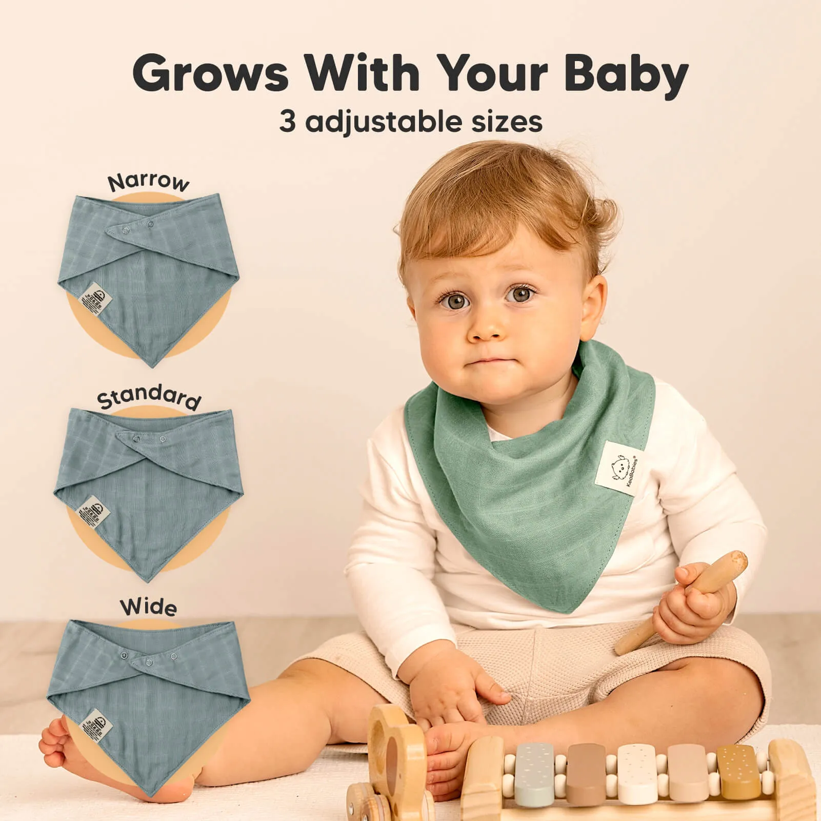 8-Pack Lumi Muslin Bandana Bibs (Mirage)