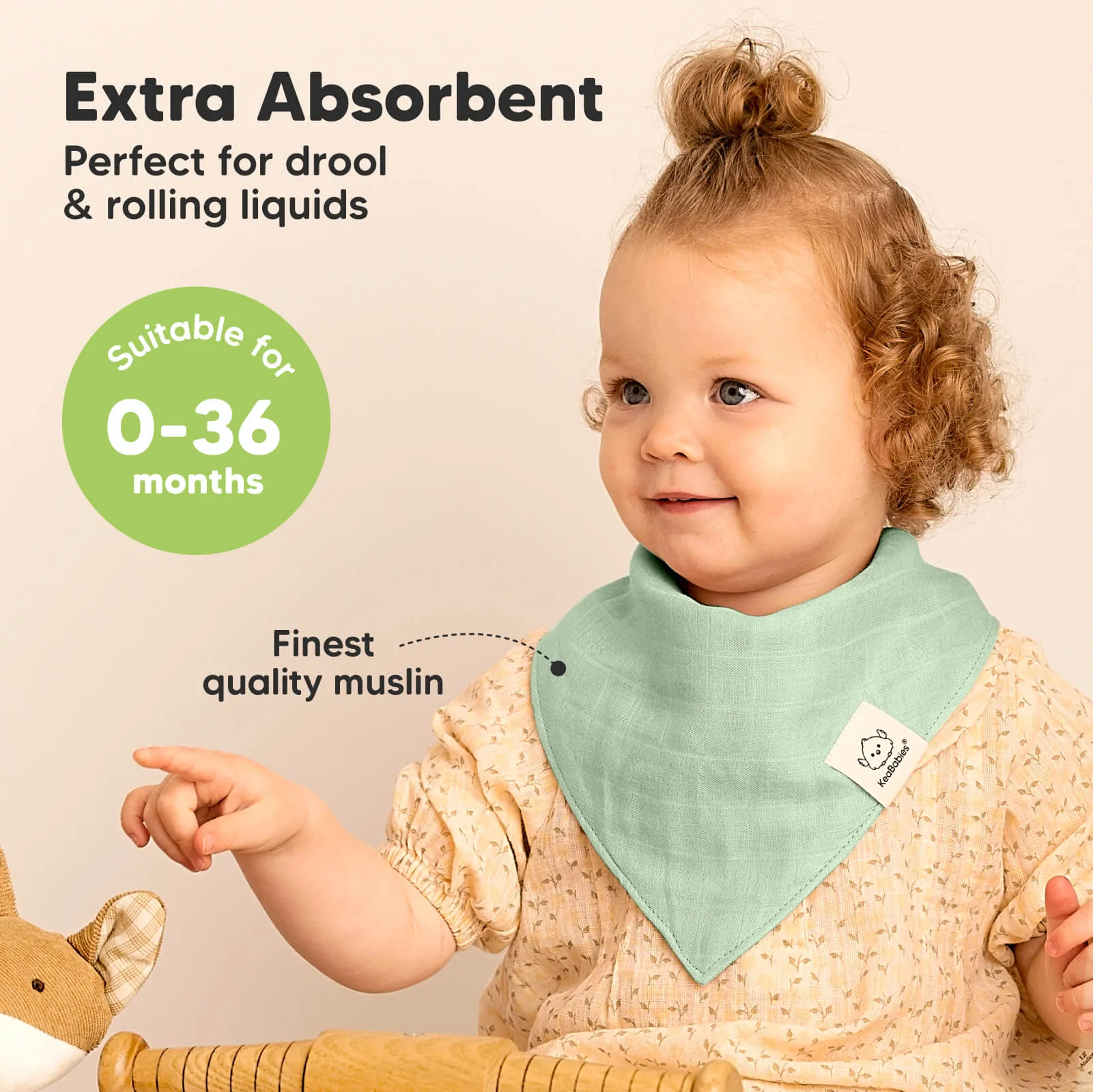 8-Pack Lumi Muslin Bandana Bibs (Mirage)