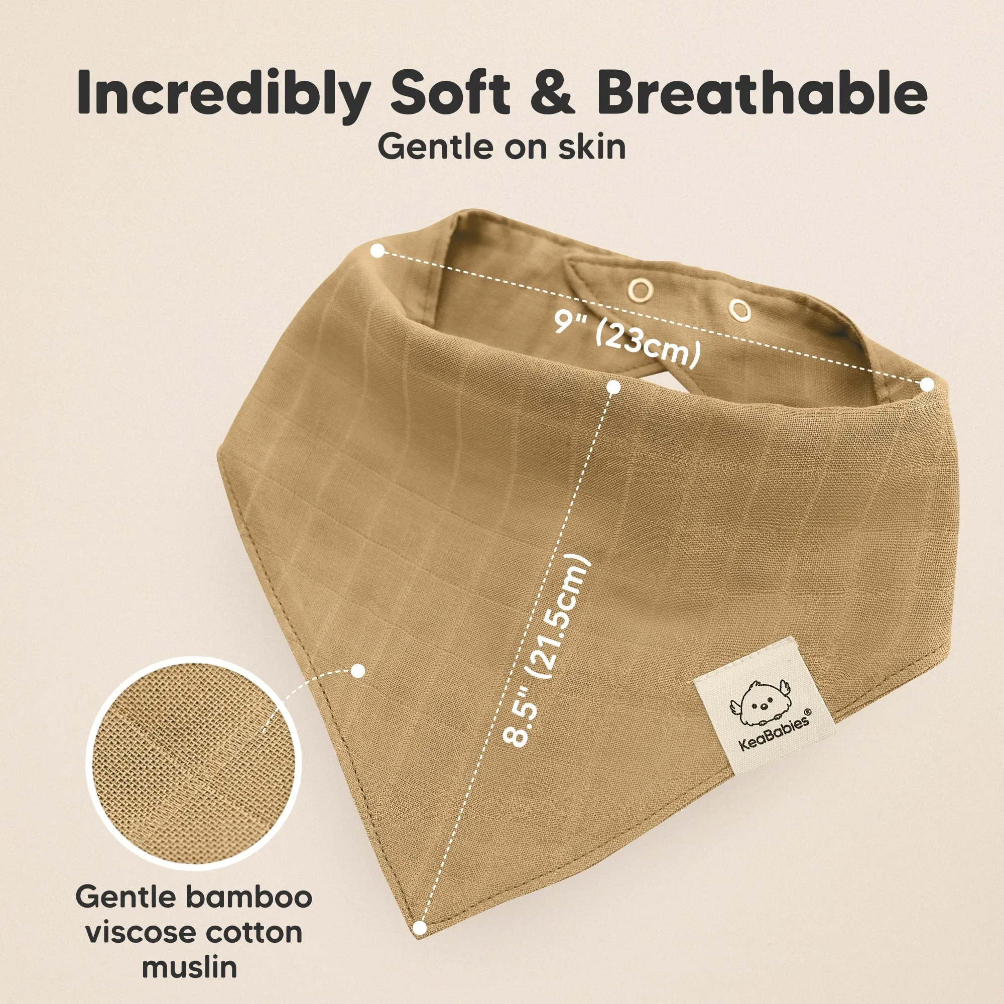 8-Pack Lumi Muslin Bandana Bibs (Pine)