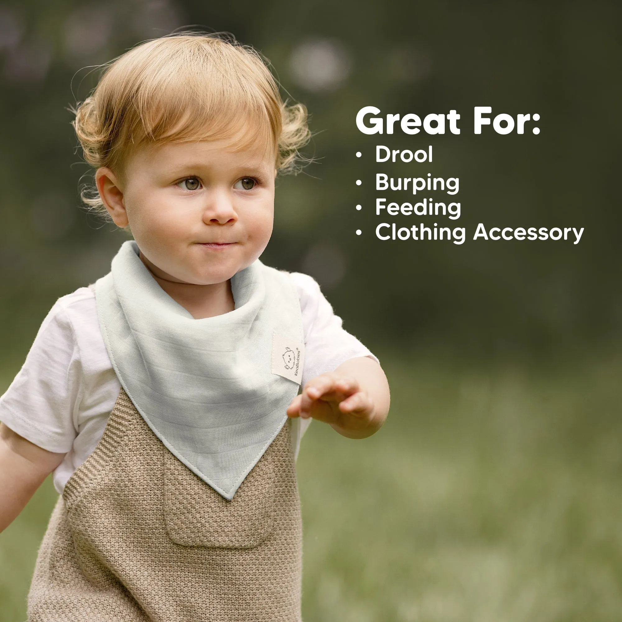 8-Pack Lumi Muslin Bandana Bibs (Pine)