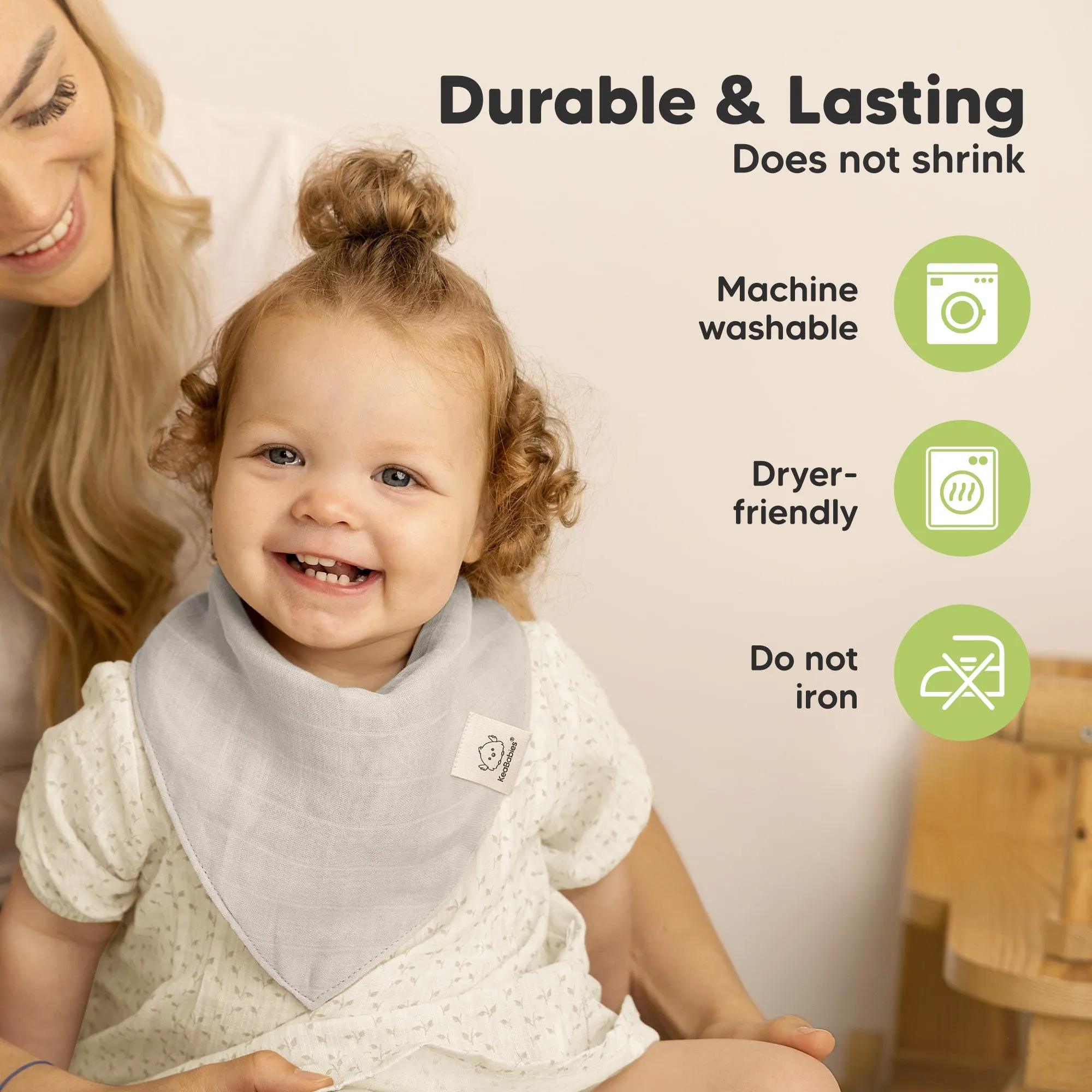 8-Pack Lumi Muslin Bandana Bibs (Pine)