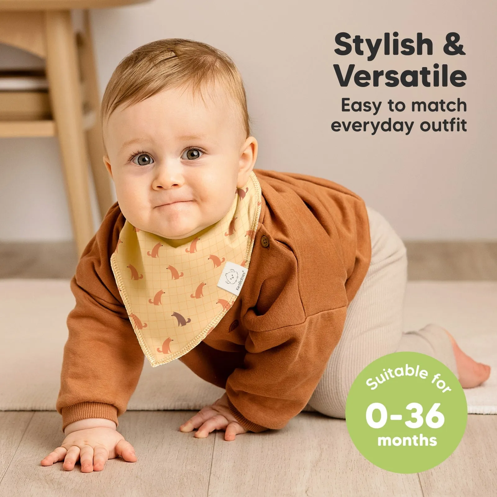 8-Pack Organic Bandana Bibs (Pets & Paws)