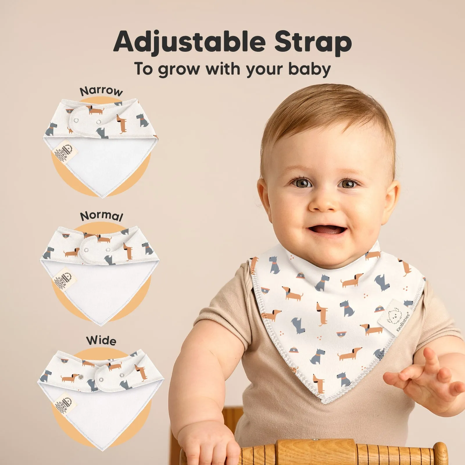 8-Pack Organic Bandana Bibs (Pets & Paws)
