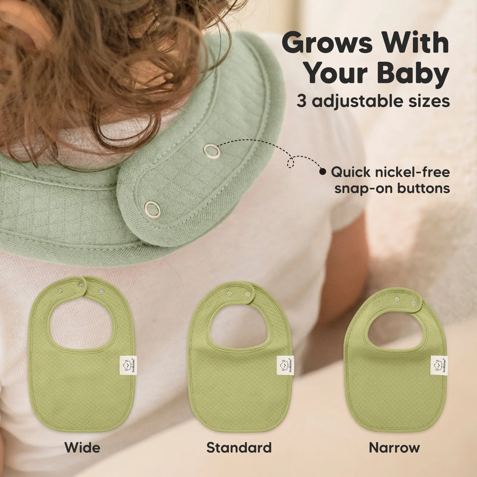 8-Pack Urban Quin Drool Bibs (Hunter)