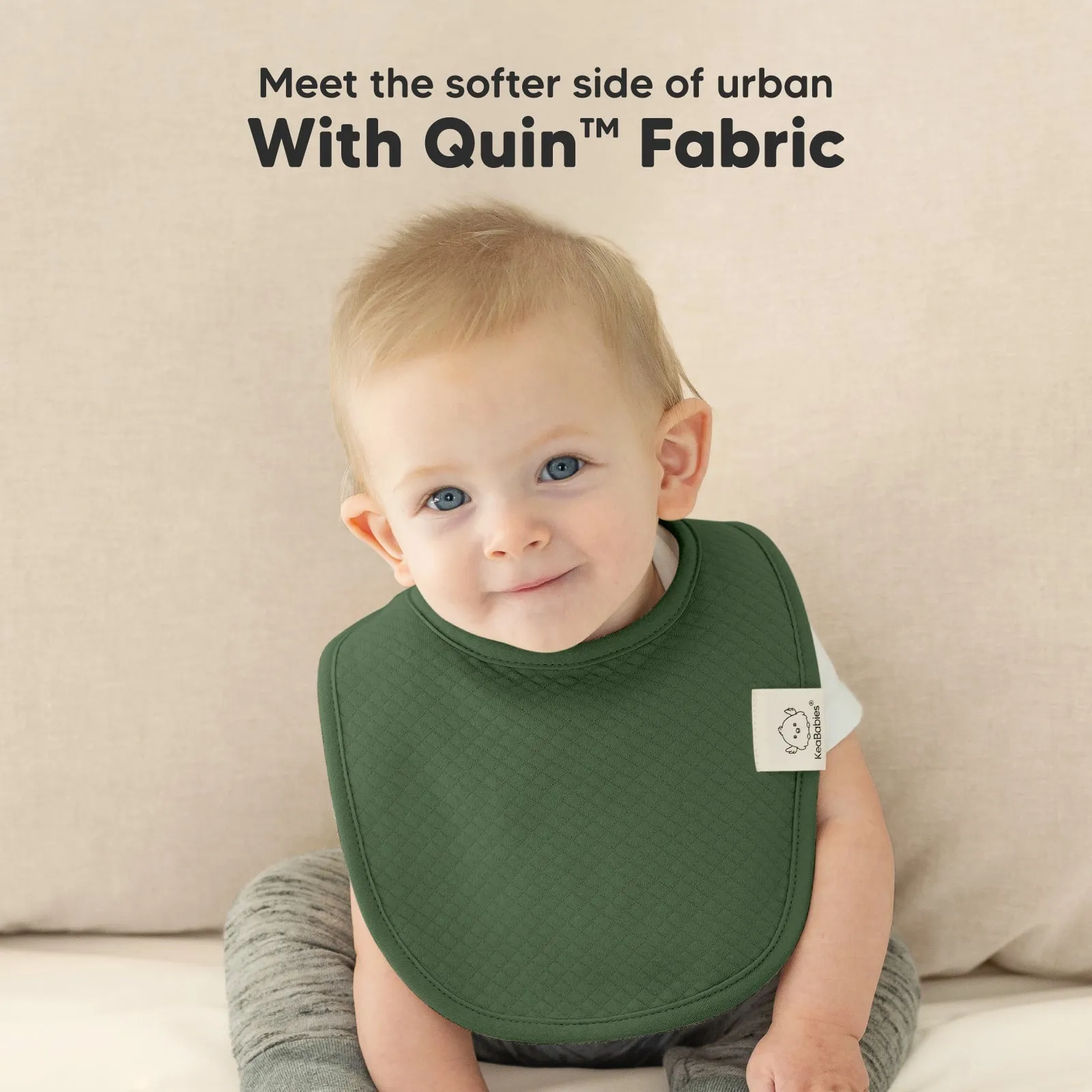 8-Pack Urban Quin Drool Bibs (Hunter)