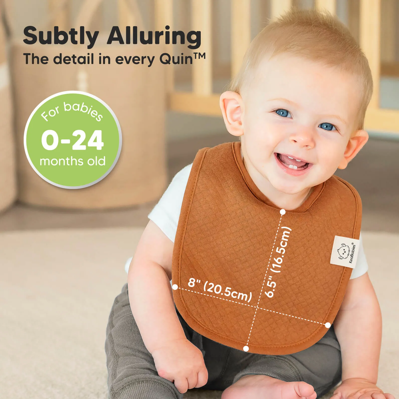 8-Pack Urban Quin Drool Bibs (Hunter)