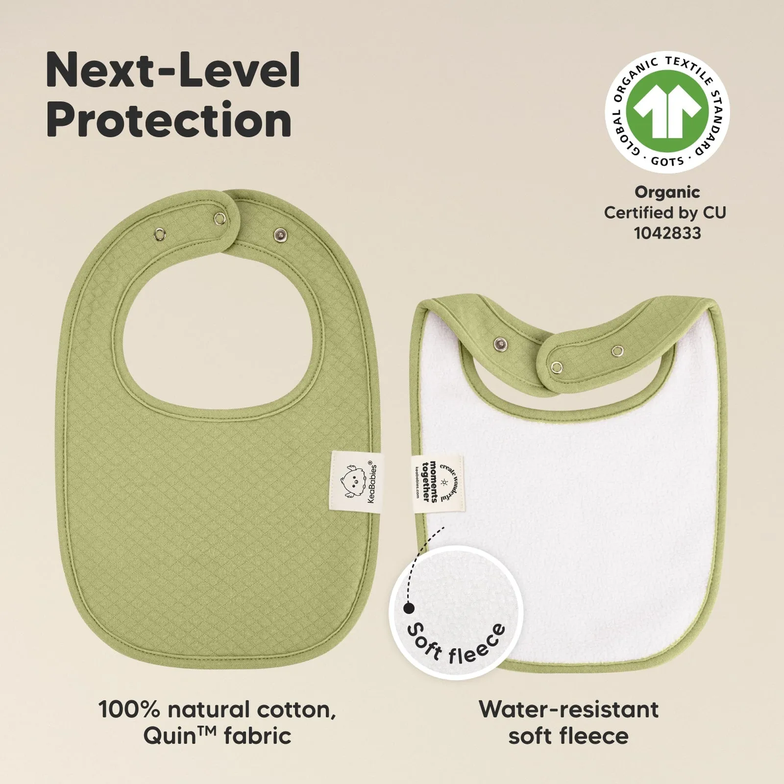 8-Pack Urban Quin Drool Bibs (Hunter)