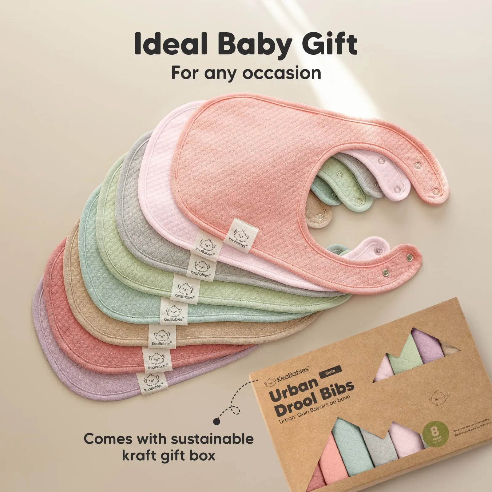 8-Pack Urban Quin Drool Bibs