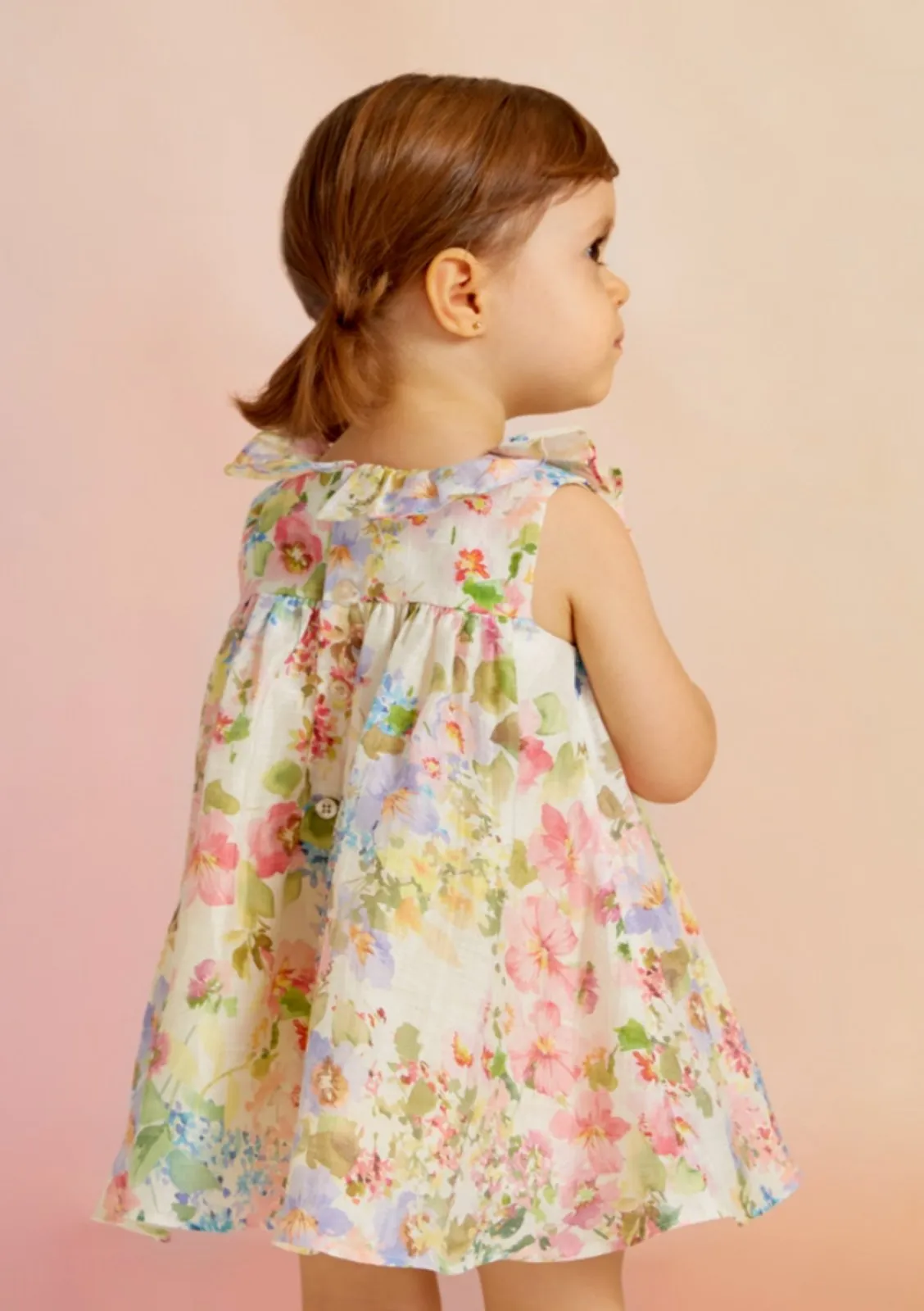 Abel & Lula Baby & Toddler Girls Floral Printed Linen Dress