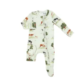 Angel Dear Cows 2-Way Zipper Footie