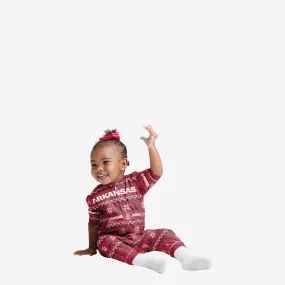 Arkansas Razorbacks Infant Ugly Pattern Family Holiday Pajamas