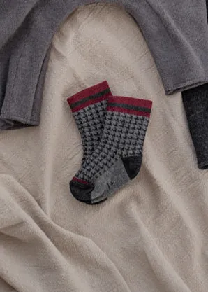 ARNAU HERRINGBONE SOCKS - ANTHRACITE