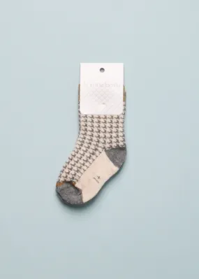 ARNAU HERRINGBONE SOCKS - OATMEAL