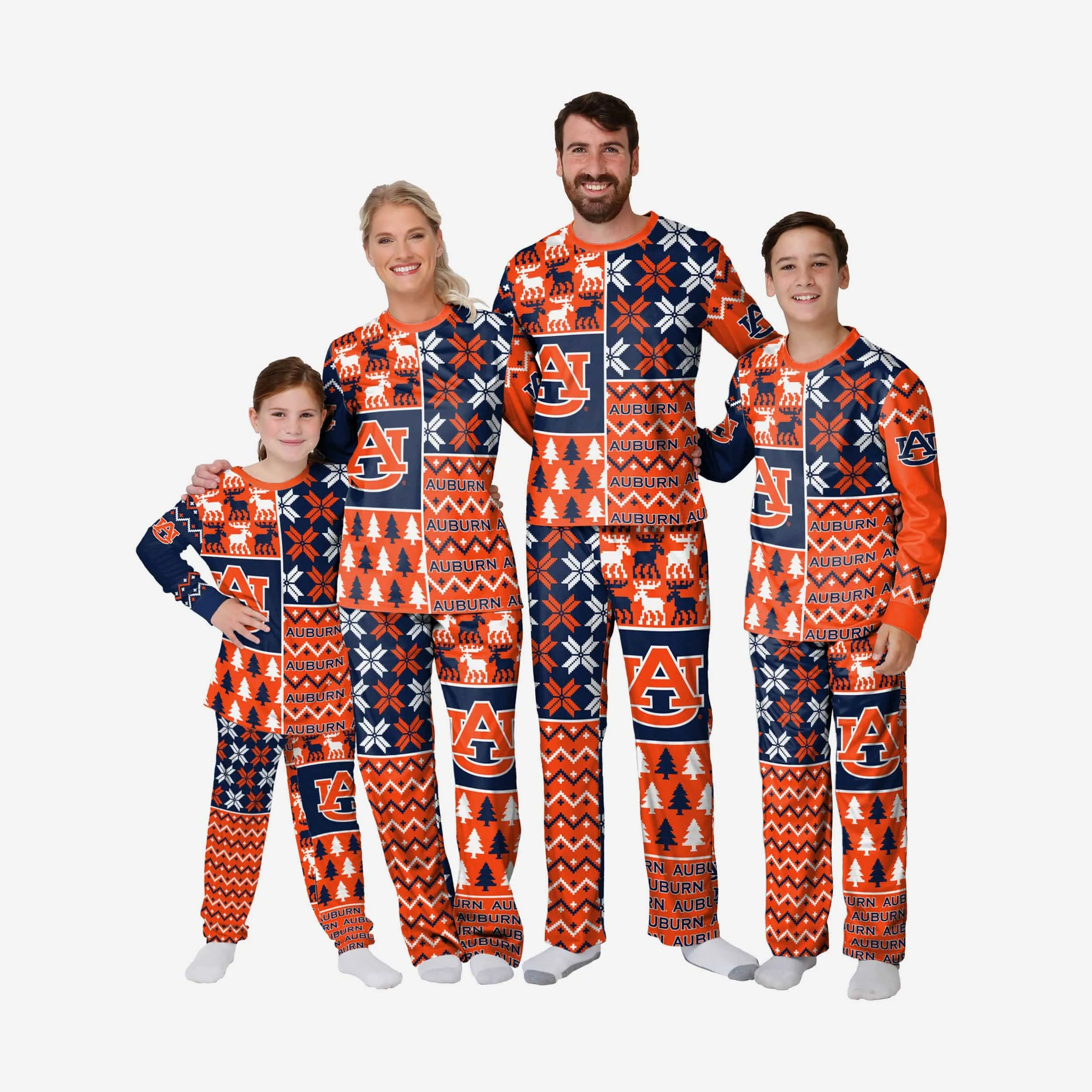 Auburn Tigers Infant Busy Block Family Holiday Pajamas