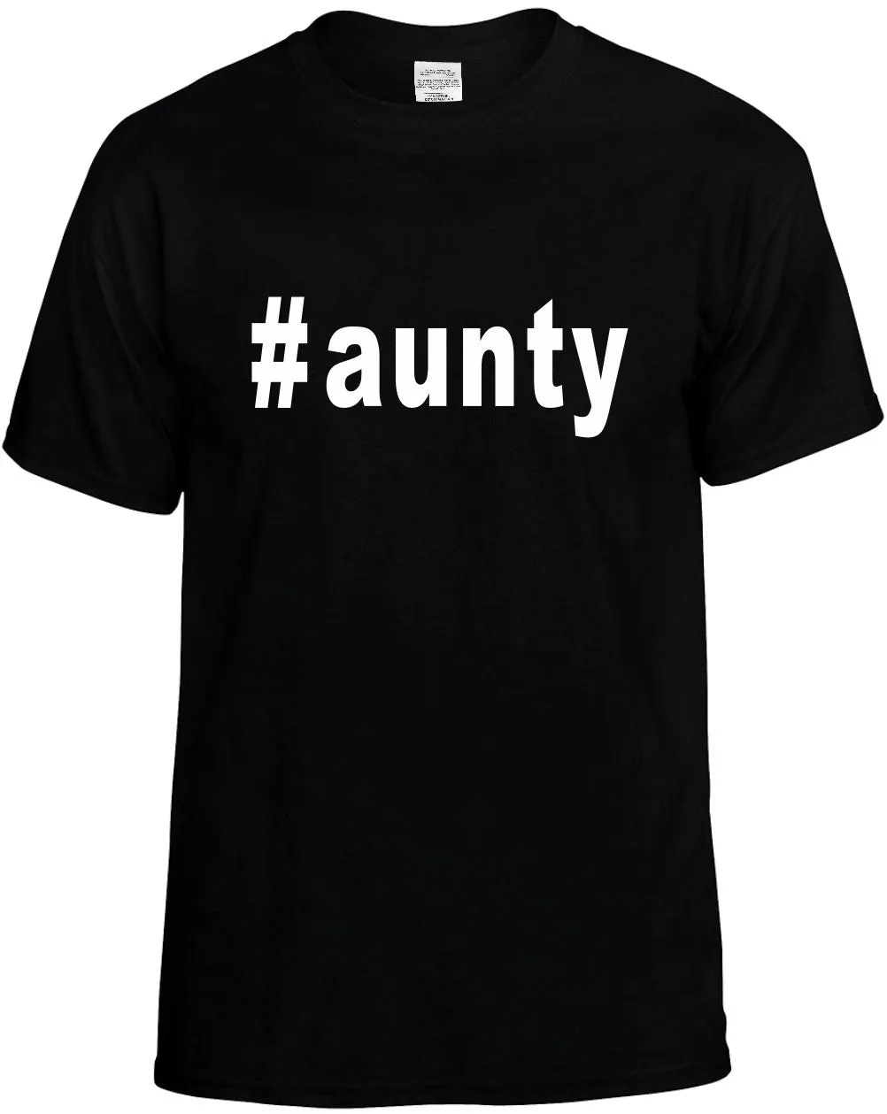 #Aunty Hashtag Unisex T-Shirt Novelty Graphic Tee Shirt