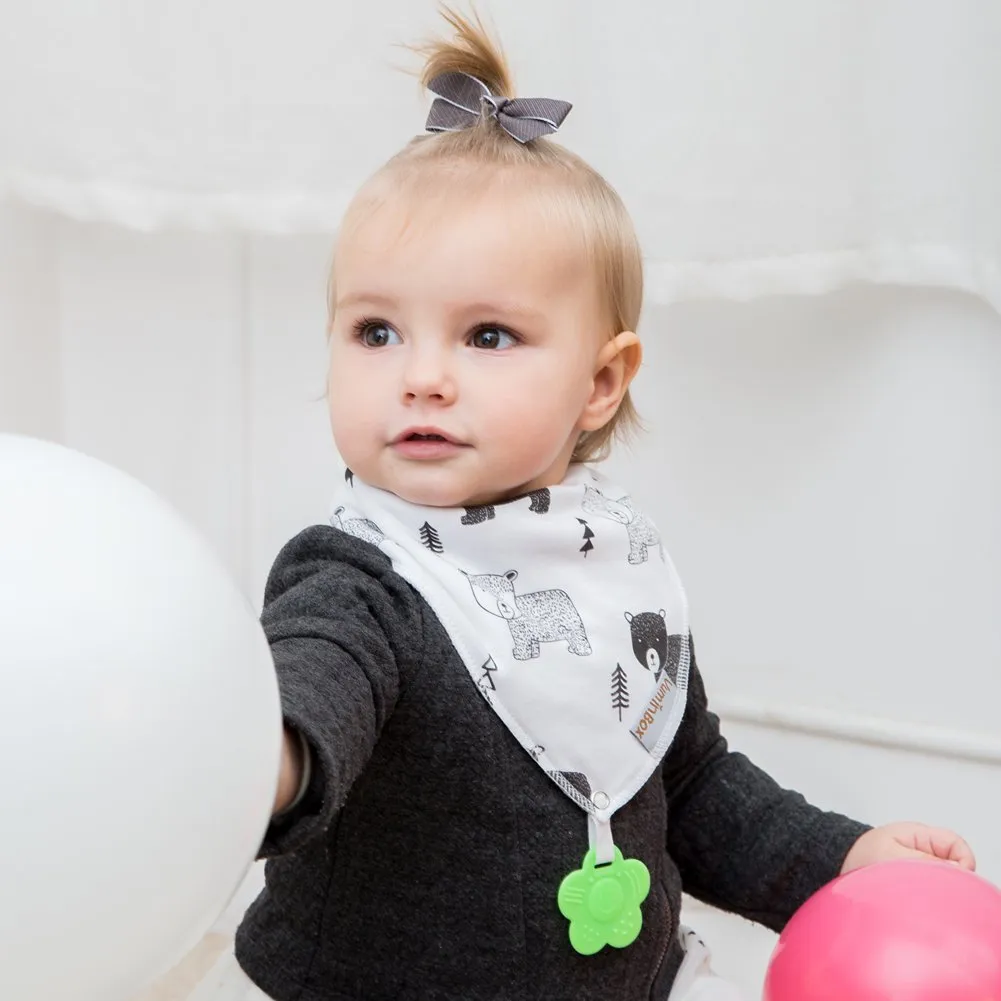 Baby Bandana Drool Bibs and Teething Toys (10 -Pack Unisex)