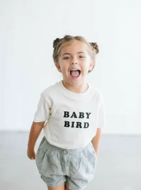 Baby bird t-shirt white The bee & the fox