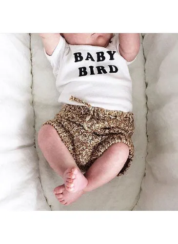Baby bird t-shirt white The bee & the fox