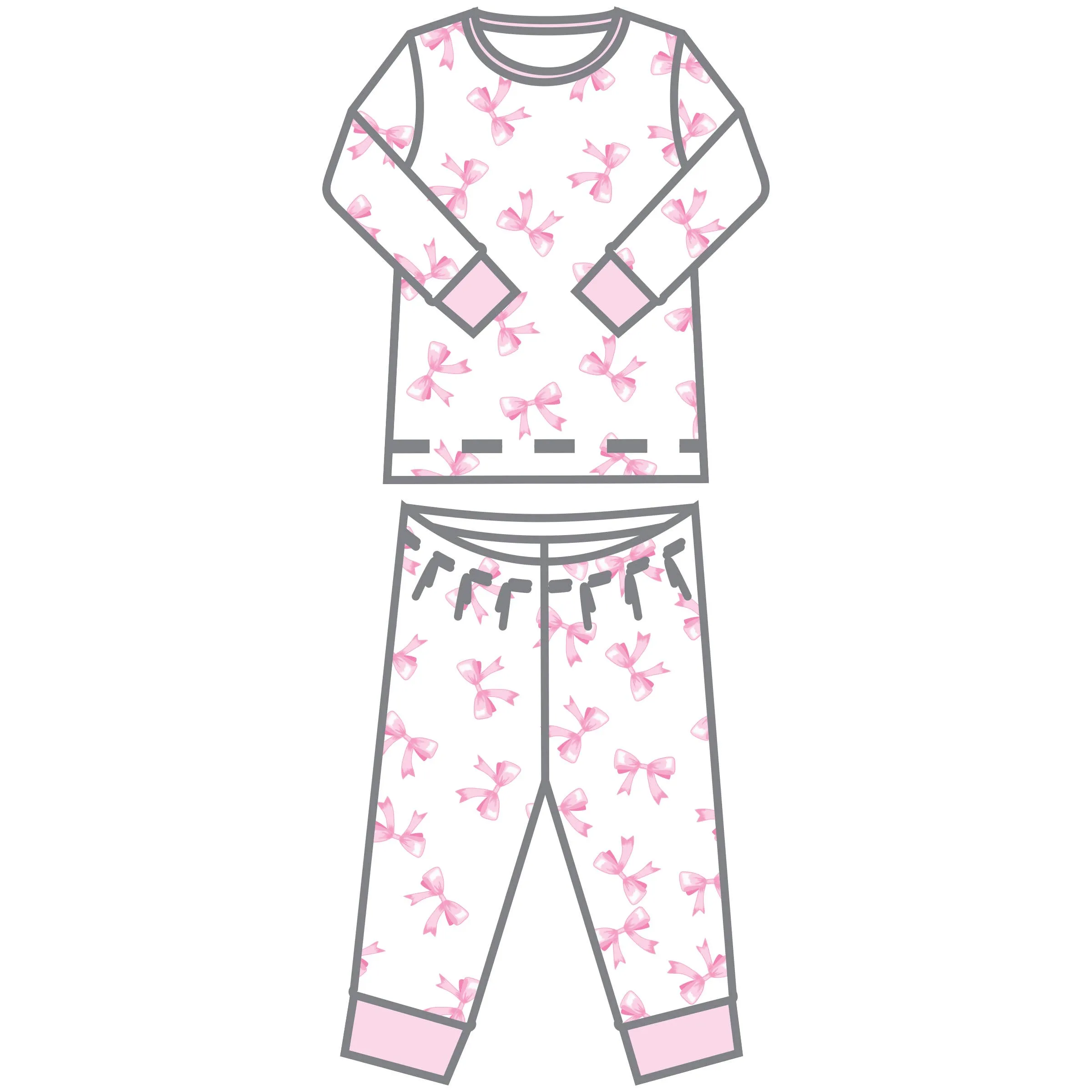 BABY BOWS LONG PAJAMAS