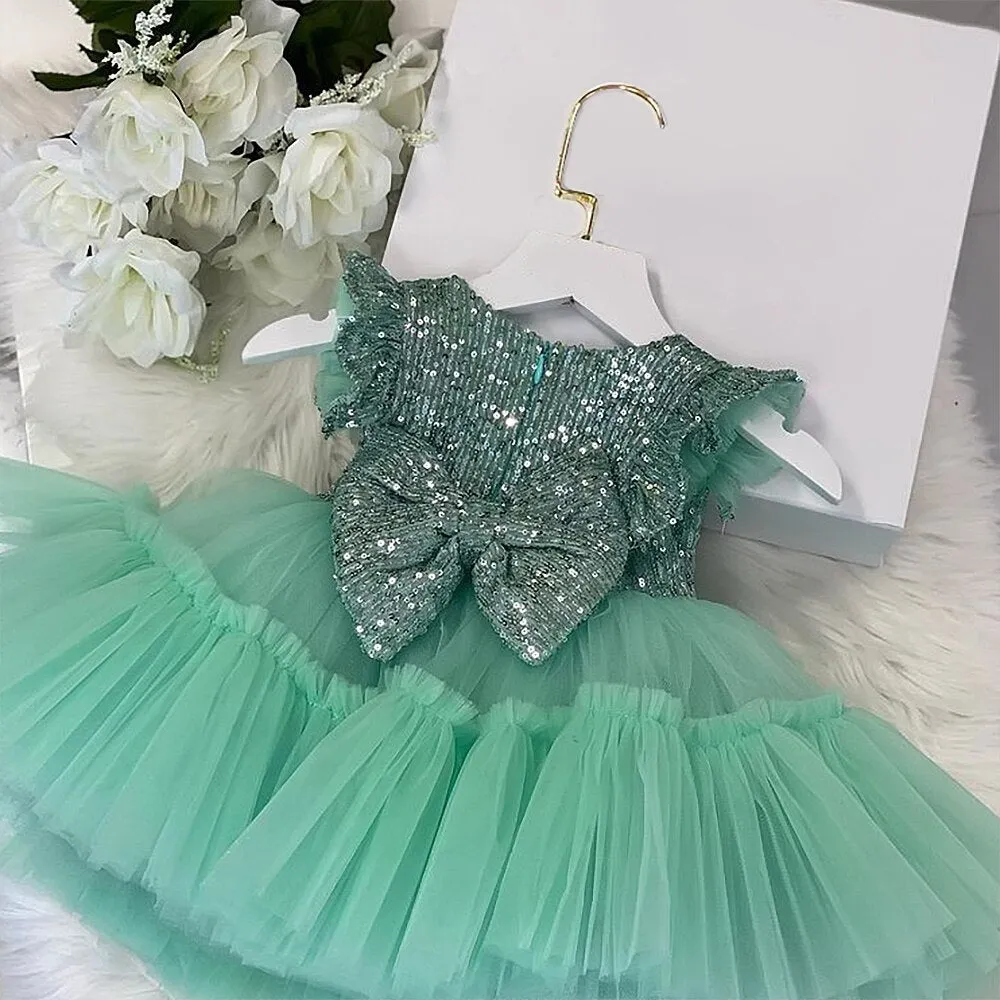 Baby Clothes for Girls Toddler Kids Wedding Princess Gown Girl Elegant Birthday Dress Tulle Bridesmaid Evening Party Dresses