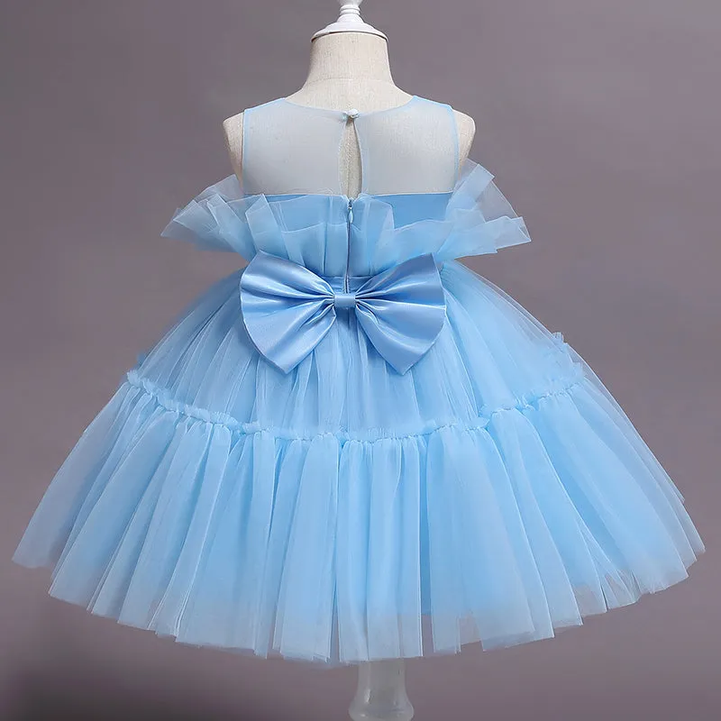 Baby Clothes for Girls Toddler Kids Wedding Princess Gown Girl Elegant Birthday Dress Tulle Bridesmaid Evening Party Dresses