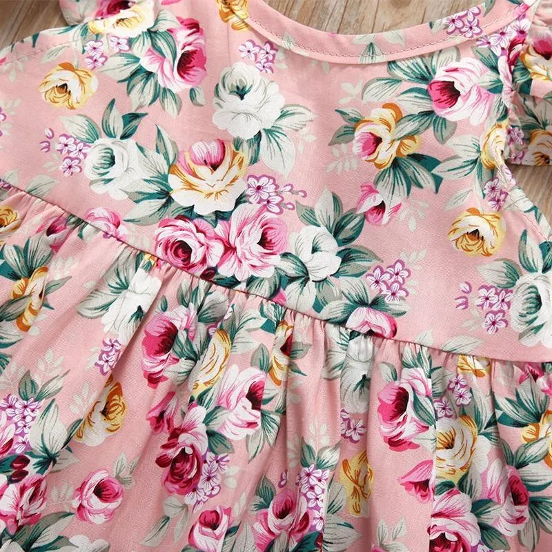 Baby Flounced Floral Dresses