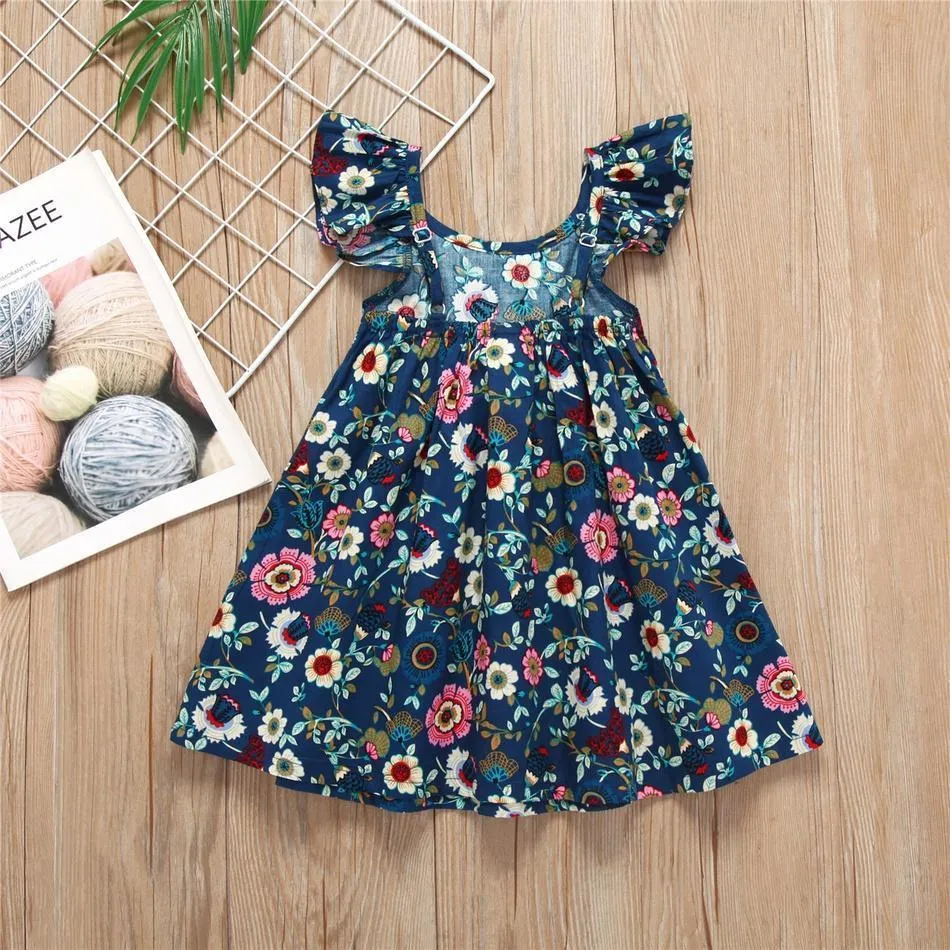 Baby Flounced Floral Dresses