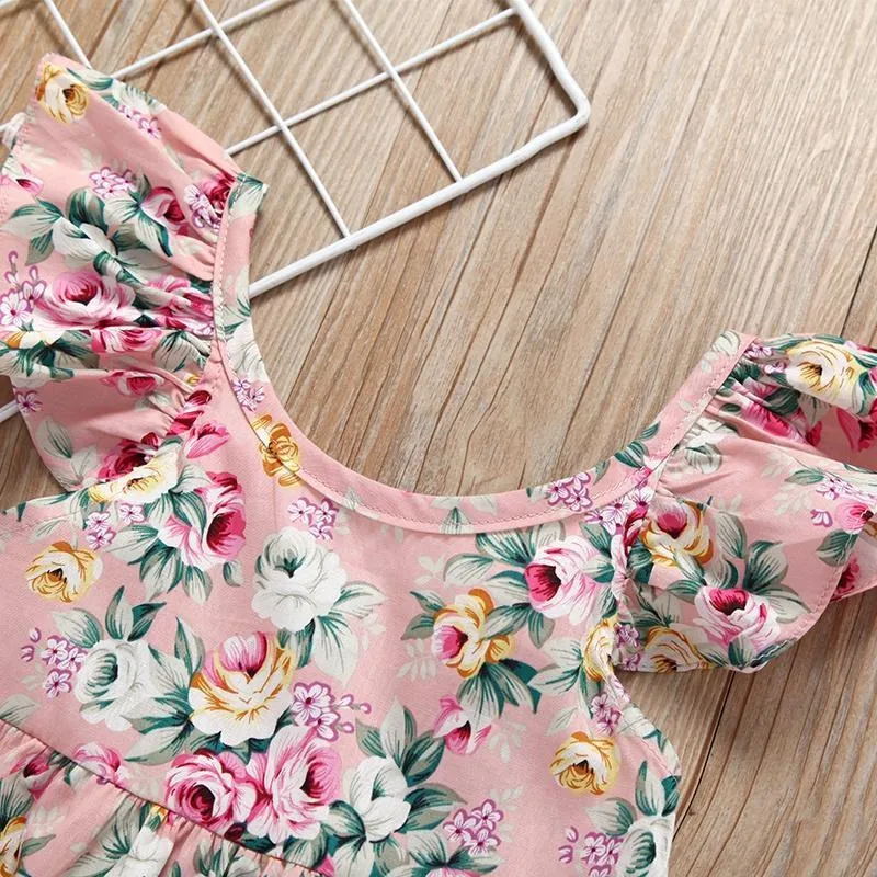 Baby Flounced Floral Dresses