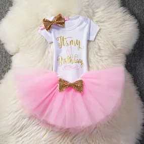 Baby Girl 1st 2nd Birthday Dress Baptism Tutu Toddler Dress