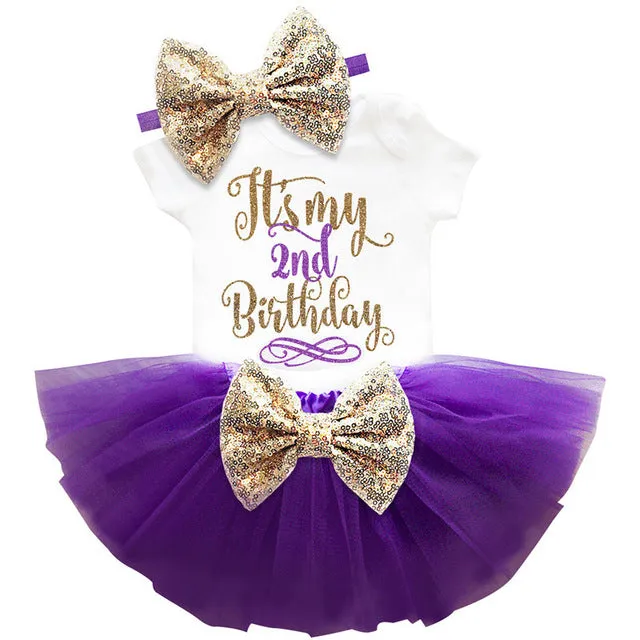 Baby Girl 1st 2nd Birthday Dress Baptism Tutu Toddler Dress