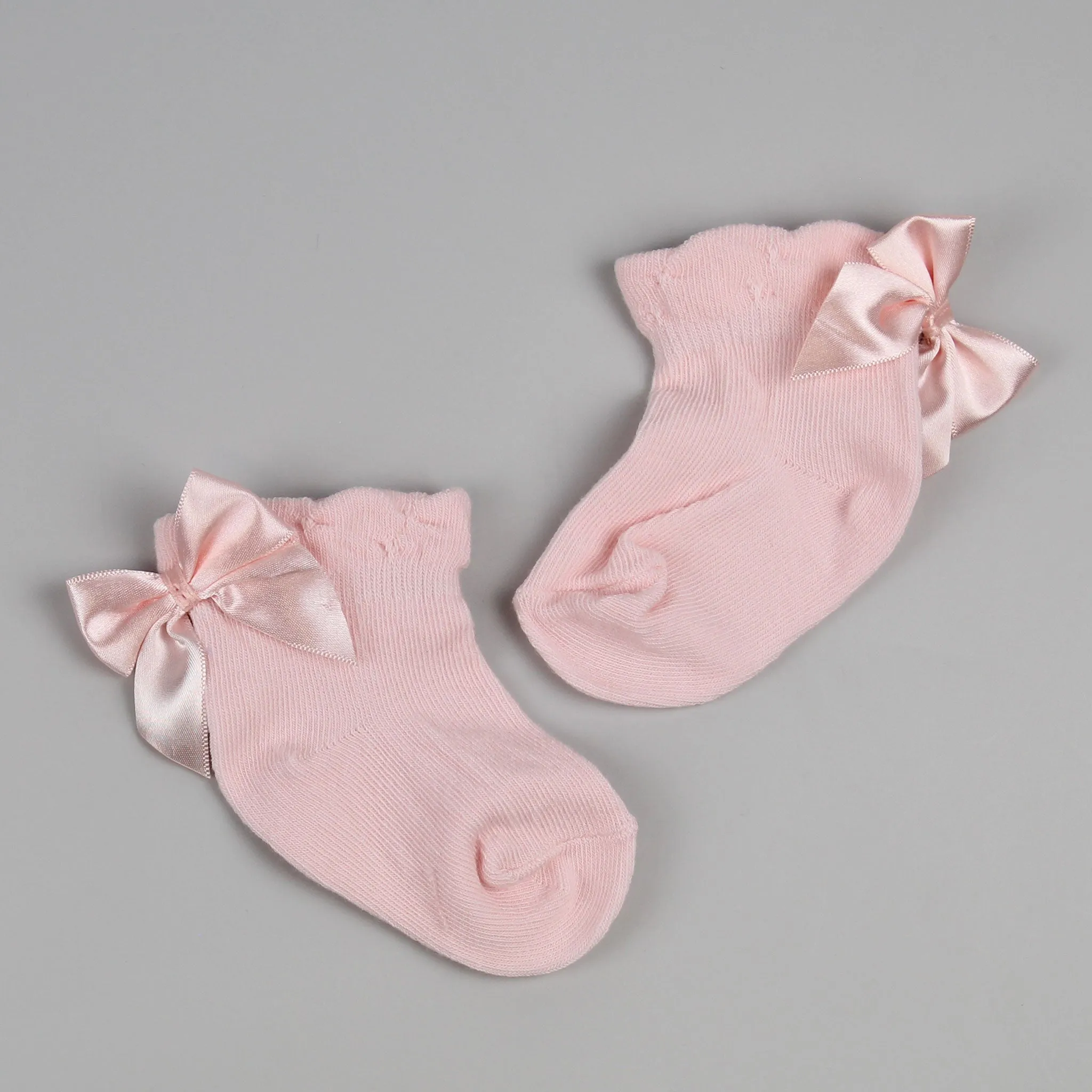 Baby Girl Ankle Bow Socks - Pink