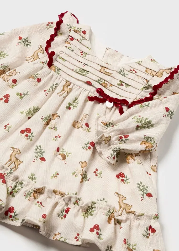 Baby Girl Floral Ruffle Dress by Mayoral