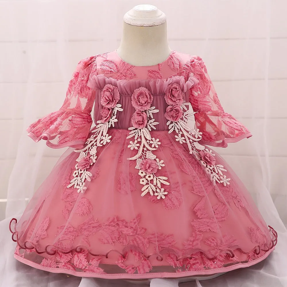 Baby Girl Party Lace 1st Birthday Party Princess Baptism Dresses