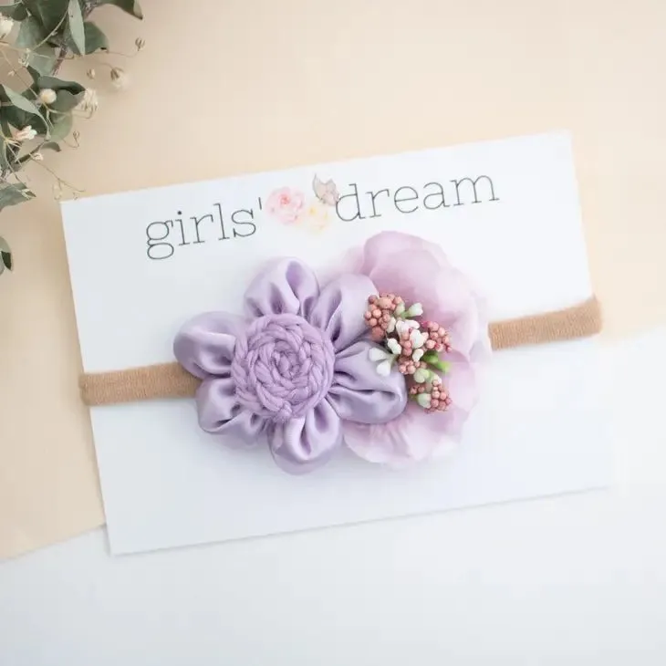Baby Headband -Lilac Floral