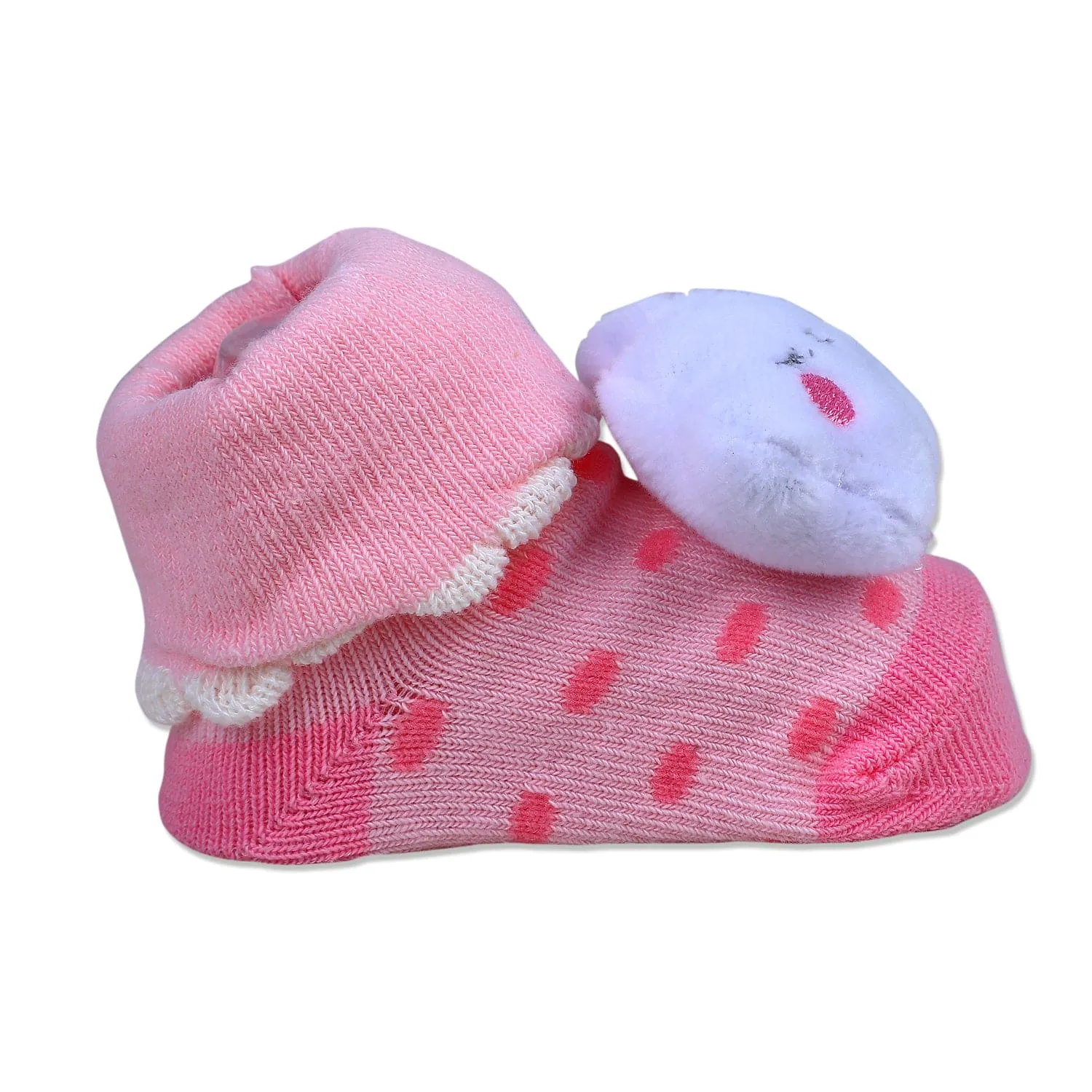 Baby Moo Sleeping Cloud Cotton Anti-Skid 3D Socks - Pink