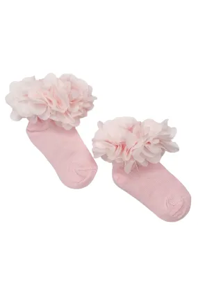 Baby Pink Floral Tutu Ankle Socks