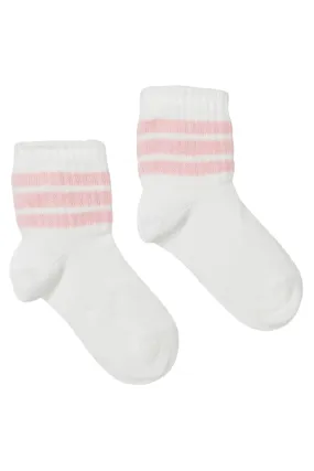 Baby Pink Stripe Short Sport Socks