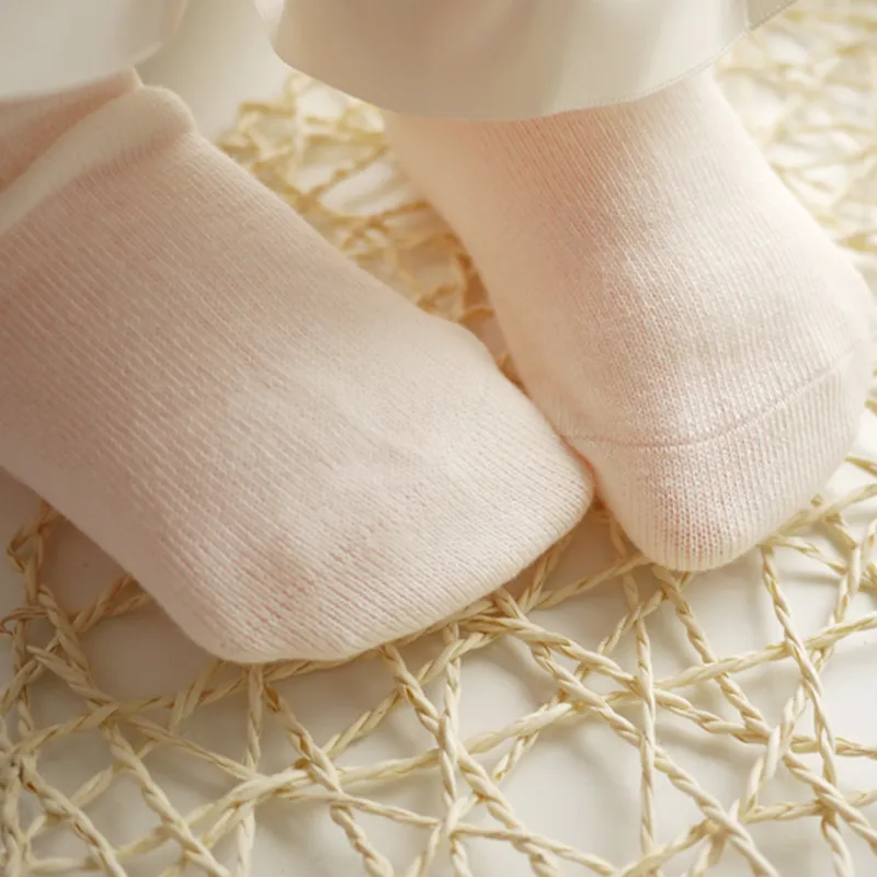 Baby / Toddler Girl Bow Decor Silk Design Stretchy Solid Socks
