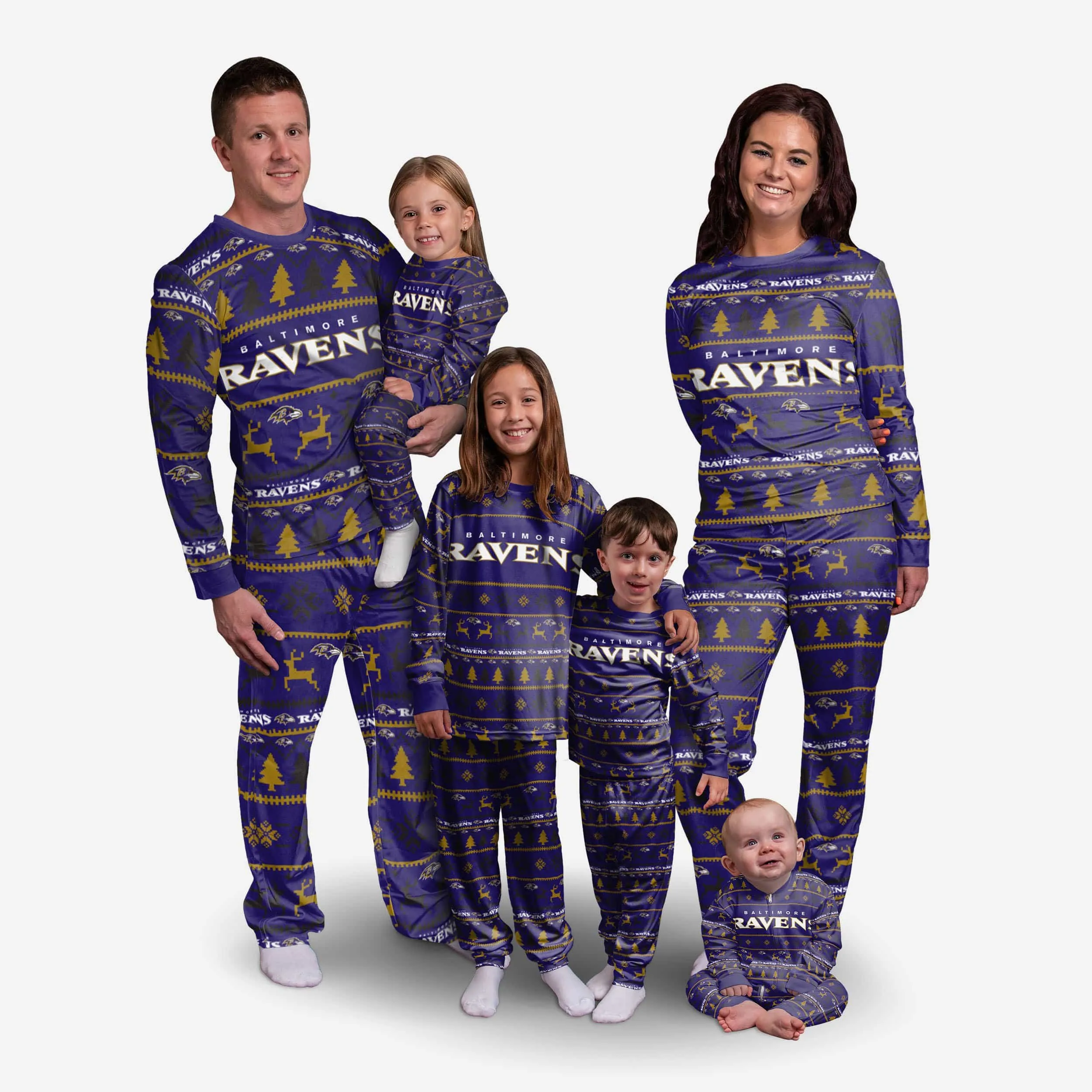 Baltimore Ravens Infant Family Holiday Pajamas